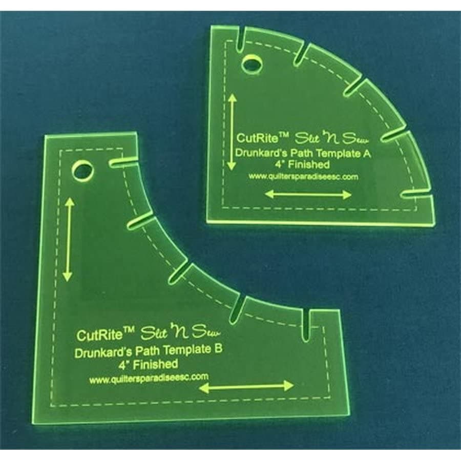 CutRite- Slit n' Sew Template Drunkard's Path 4 Finished by
