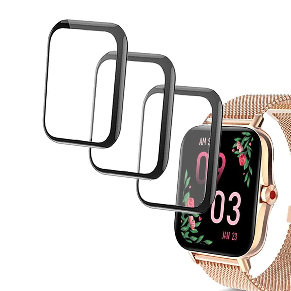 3D Screen Protector Compatible with Iaret i18 1.7”, HAFURY C7 1.54 “ and Kimnix NK03 1.72” Smartwatch，3-Pack