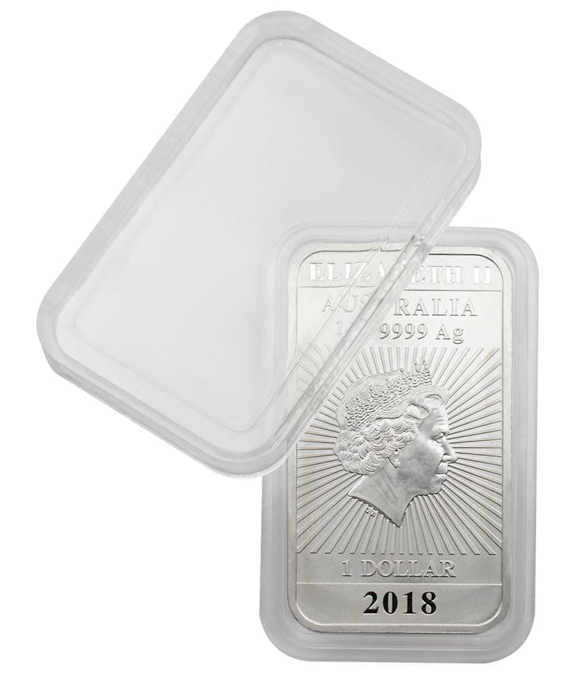 LINDNER Das Original Rectangular coin capsules 27 x 47 mm (10 pieces) S22552747P] e.g. for 1 Oz Australia (Silver)