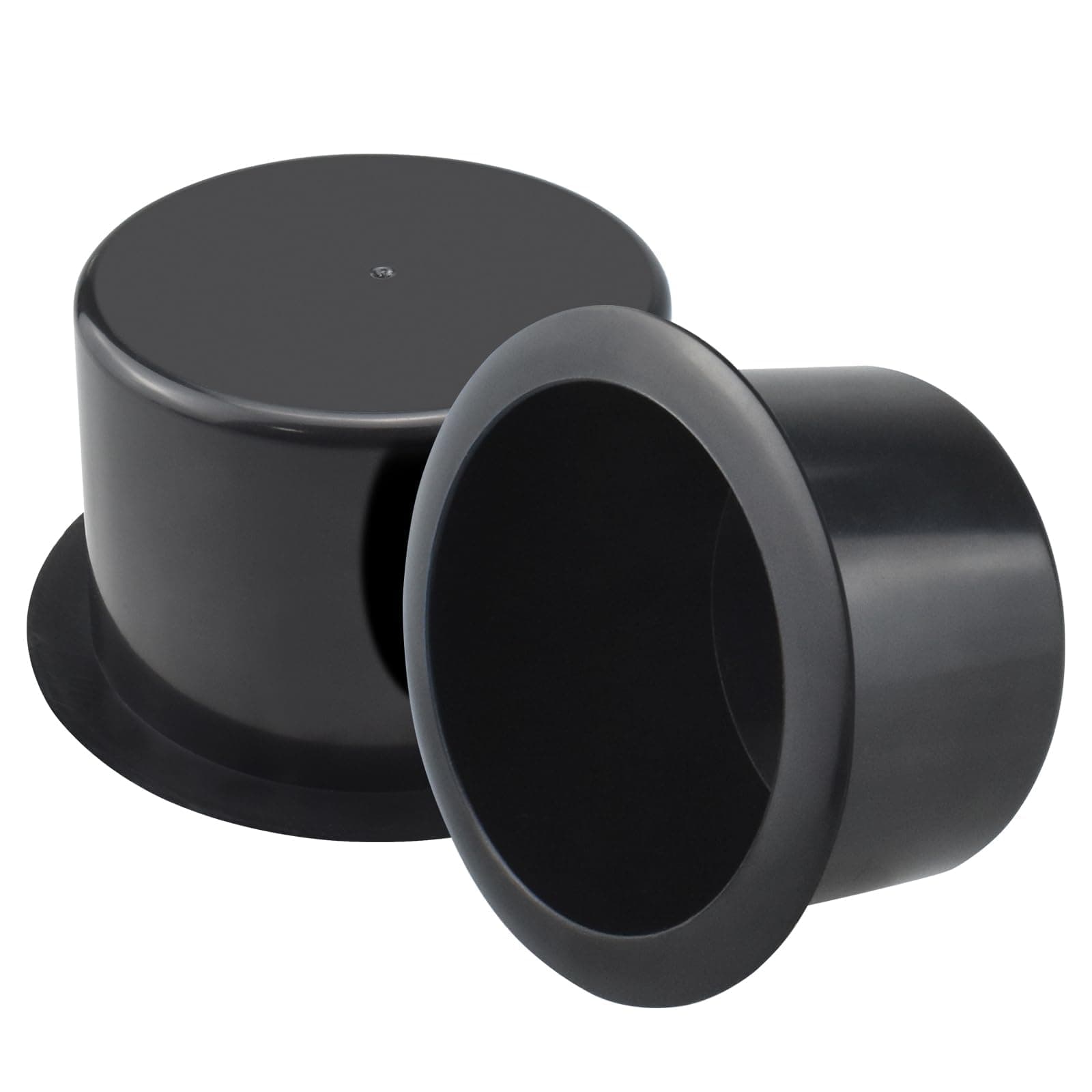 SDTC TechBlack Sofa Cup Holder, Universal Plastic Recessed Cup Holder for RV Boats, Cars, Sofas and Golf Carts (2-Piece)