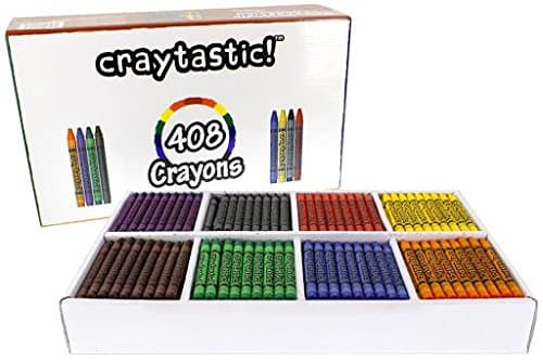 408-Count Crayon Class Pack, Best-Buy Assortment (Premium, 8 Colors, Full Size, 3.5 Inch) for Schools, Classrooms, Camps, Offices, Crafts - Non-Toxic Meets ASTM D-4236