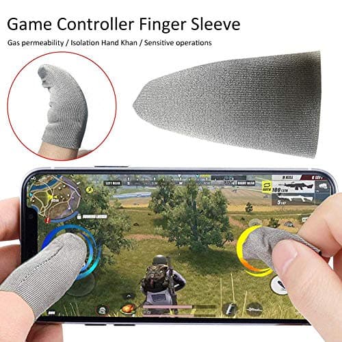 Mobile Game Controller Finger Sleeve Sets, Breathable Anti-Sweat Full Touch Screen Sensitive Aim Joysticks Finger Set for Mobile Phone Games
