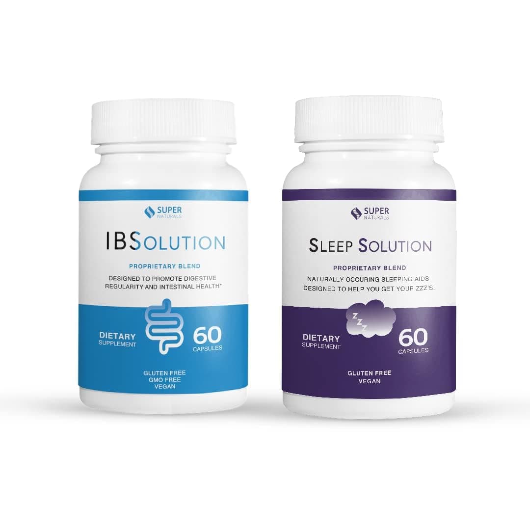 IBSolution & Sleep Aid for Adults Bundle | All-Natural Supplement to Support Digestive Health | Sleep Aid for Adults, Supports Better Sleep