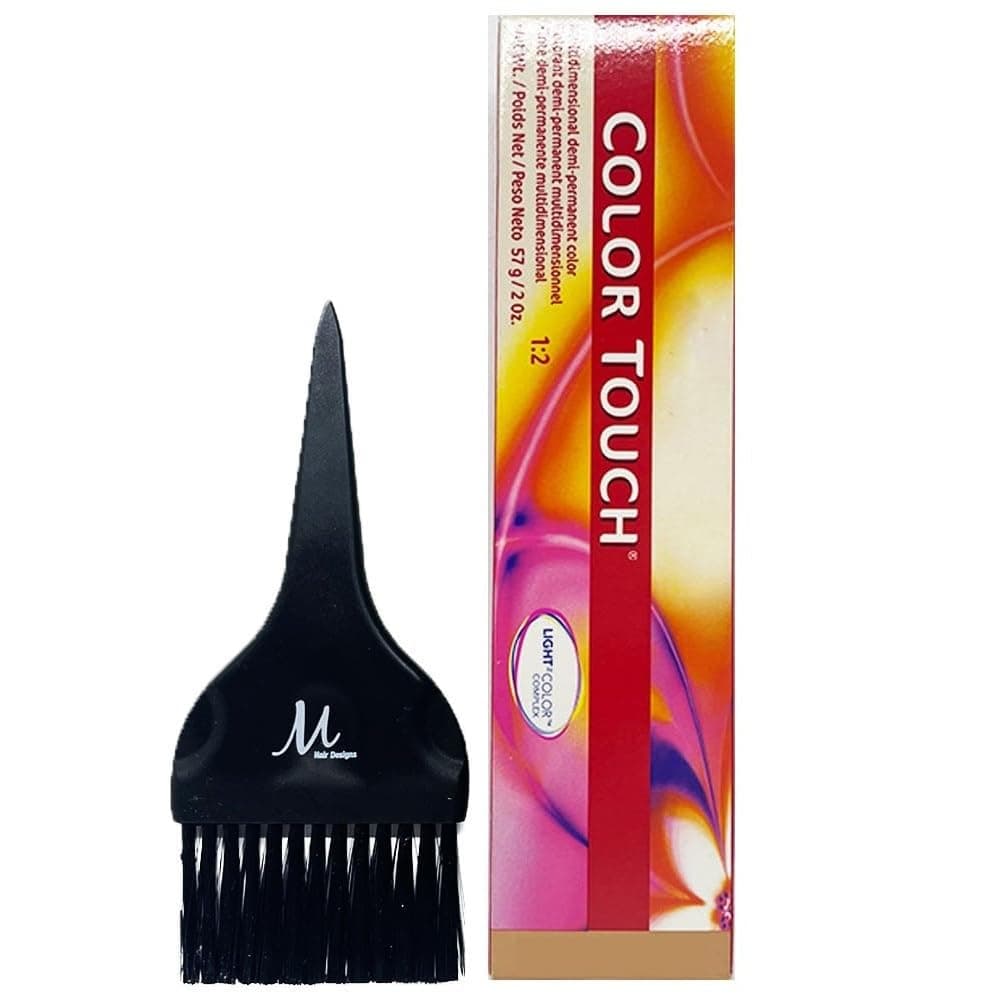 Color Touch 77/45 Medium Blonde/Intense Red Red-Violet Hair Color 2 Oz and M Hair Designs Tint Brush (Bundle)