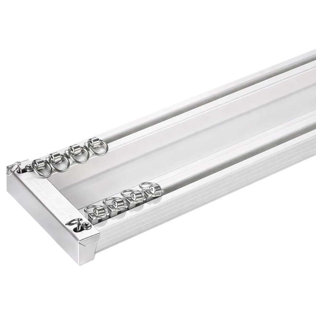 ZSHINE Curtain Conjoined Double Track Customize Length Ceiling or Wall Mounting Heavy-Duty Curtain Rails for Living Room Bedroom Room Divider(white)…