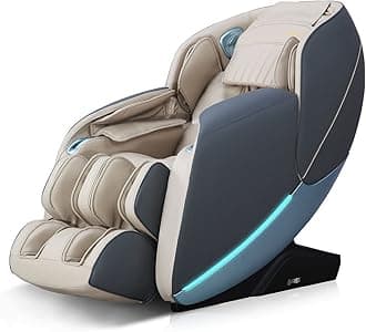 ARES iSmart-2 Full Body Massage Chair with AI (3 Years Warranty) | 4D SL-Track Massage Technology | 12 Auto Programs | Full Body Airbags | Zero Wall Design | Built-In Heating Therapy (Beige/Gray)