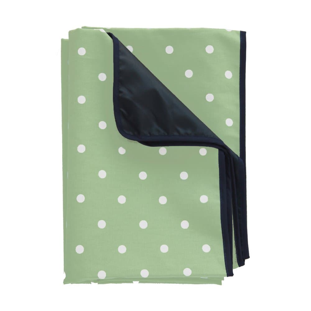 Just a Joy Extra Large Picnic Blanket - in a Matching Carry Bag - Green Polka Dot