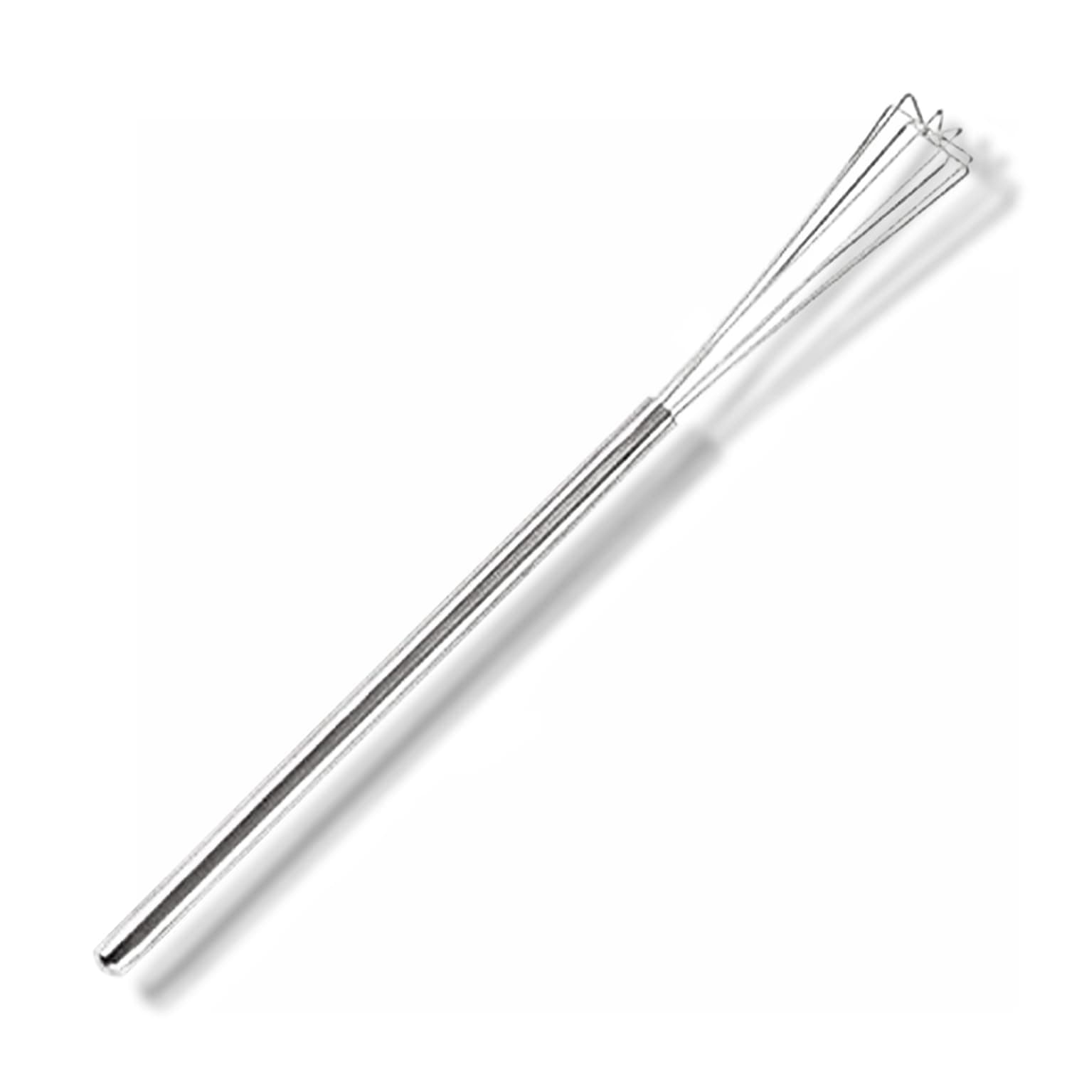 10.5” Long-Handle Silver Espresso Whisk - Perfect Coffee Distribution, Stainless-Steel Triangular Design, Ideal for Commercial & Home Use