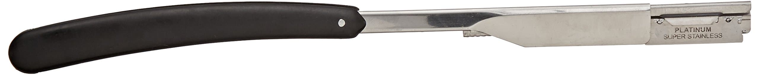 Tamsco Razor with Ex changeable Blade Black Handle Black Handle Ex changeable Blade Stainless Steel Blade Plastic Handle