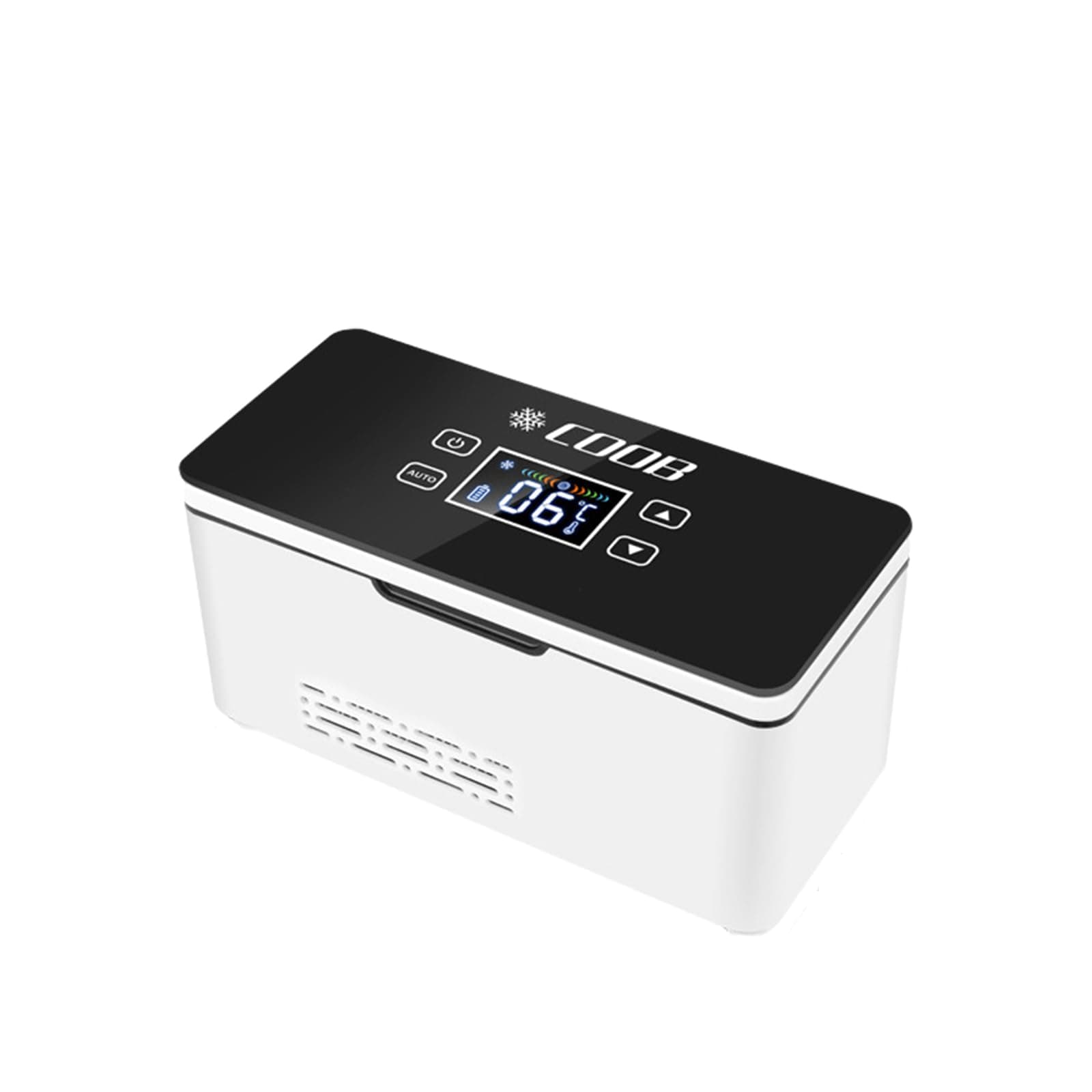 Insulin Fridge,Portable Mini fridge with Temperature Control,Constant Temperature Cold 2-18℃,3 Injection Pens Rechargeable Cooler Box for Car,Travel,Home (A-Black and White)