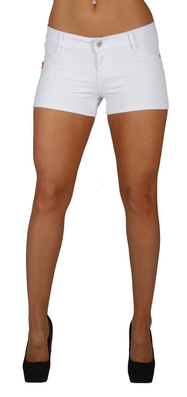 Basic Juniors Booty Shorts Stretch French Terry with Gentle Butt Lift Stitching