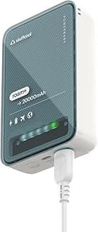 Stuffcool Roam+ 20000mAh Compact Powerbank with 20W Type C Output Charges iPhone 50% in 30 mins and 22.5 Fast Charging, Type A Port - Cool Transparent with Glossy Finish