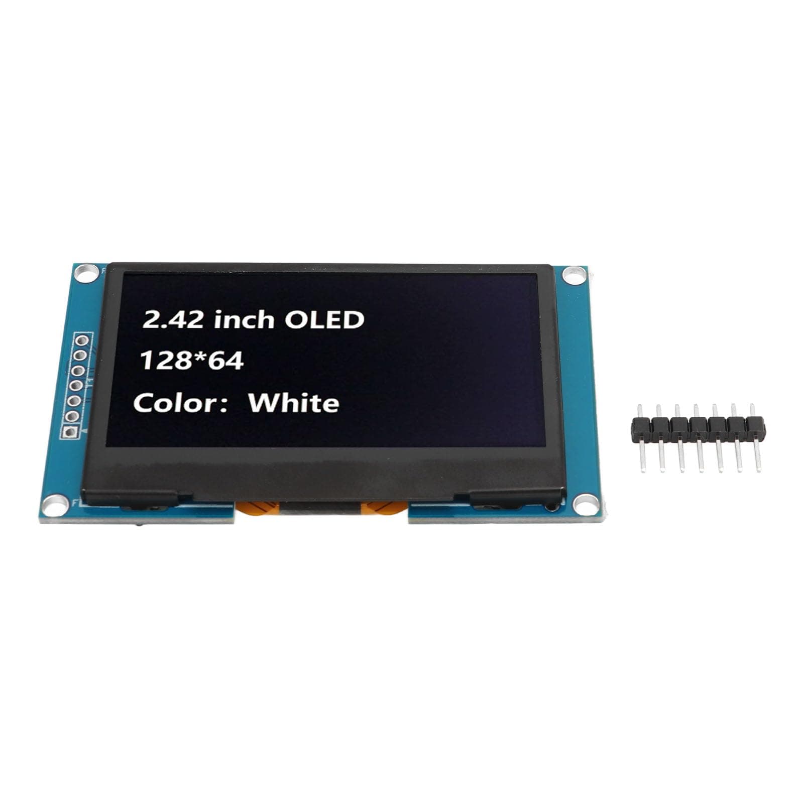 2.42in OLED Display Module with SPI Serial Port, SSD1309 Drive IC, DIY Friendly, Lightweight and Compact, Bright and Clear Screen for Instruments and Communication Equipment (MRA091A White)