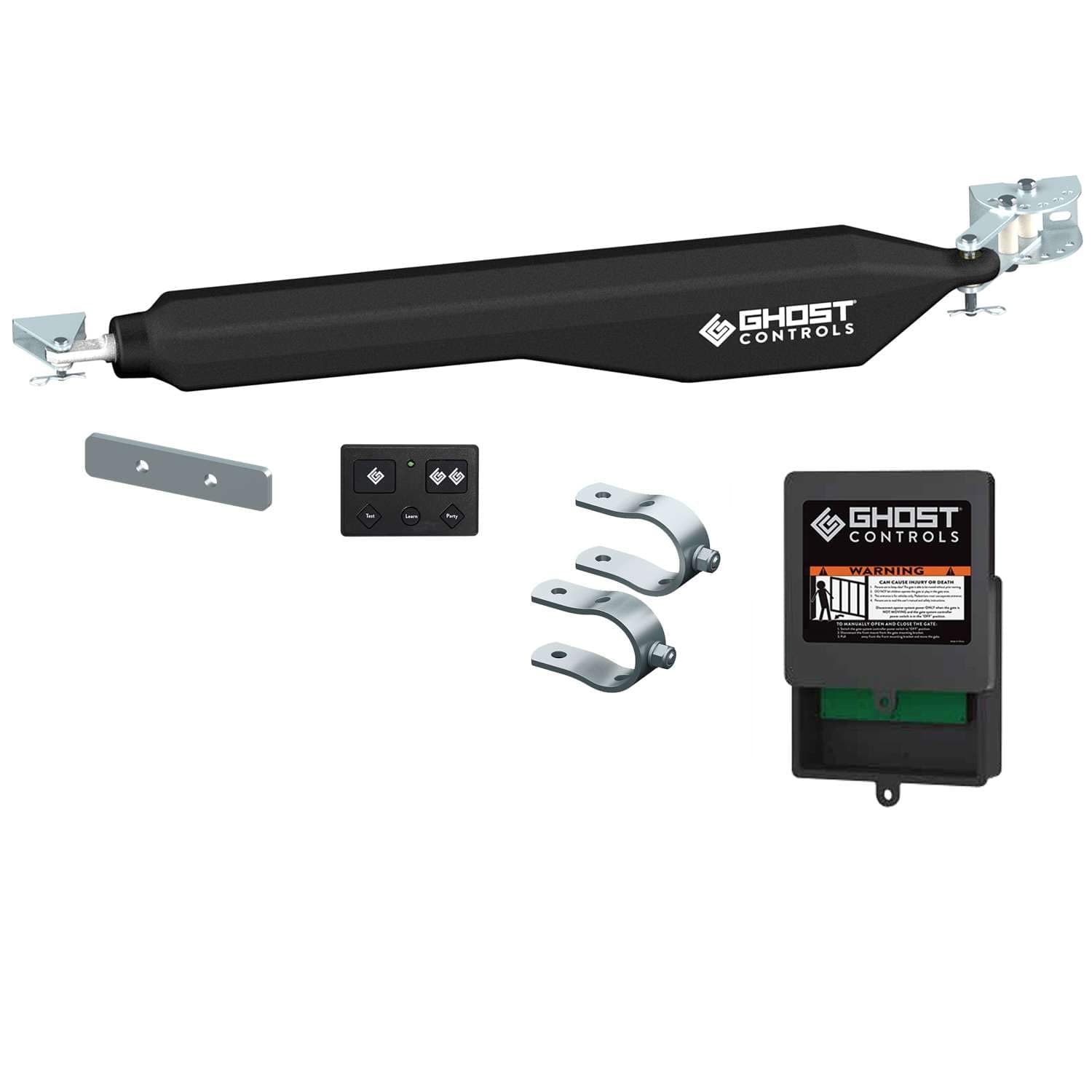 D Series Single Smart Ready Automatic Gate Kit with Tube Gate Brackets- DS1U for Swing Gates Up to 1000 lbs. or 20 Feet (ft.) in Length