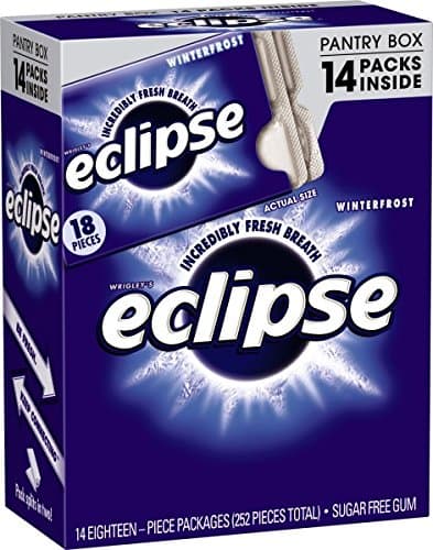 Eclipse Winterfrost Sugarfree Chewing Gum Pantry Box, (14 packs)