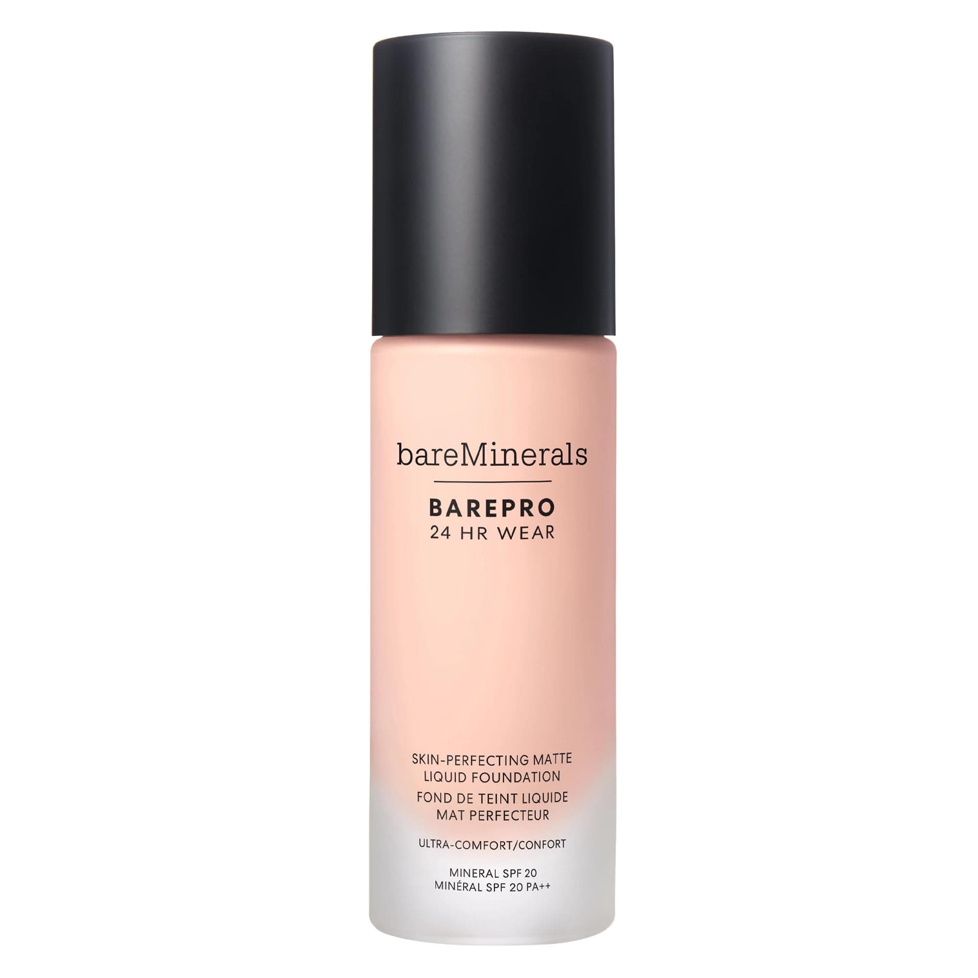 - bareMinerals Barepro Performance Wear Liquid Foundation SPF 20, Breathable Makeup for Face, Full Coverage, 24HR Wear, Natural Matte Finish, Vegan