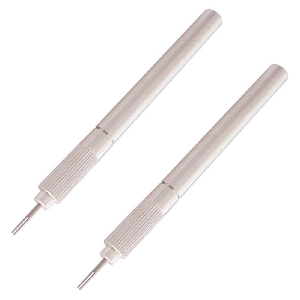 2 Pieces Paper Quilling Tools Quilling Slotted Tools Handmade Rolling Curling Quilling Needle Pen Quilling Paper Pen Paper Craft Tool for Art Craft DIY Paper Cardmaking Project, Silver