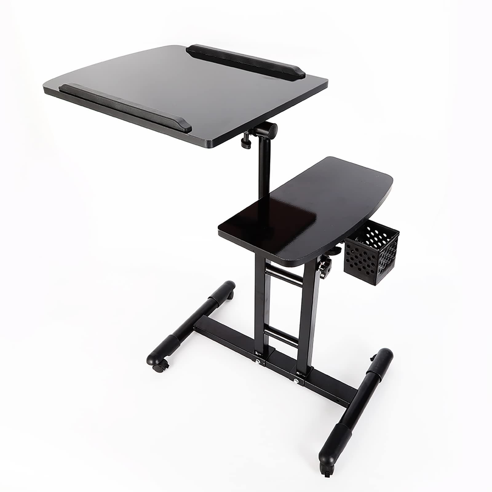 NaMaSyoAdjustable Tattoo Tray Mobile Tattoo Table Rolling Work Station Detachable Workstation Stand Salon Portable Adjustable Tattoo Desk Table