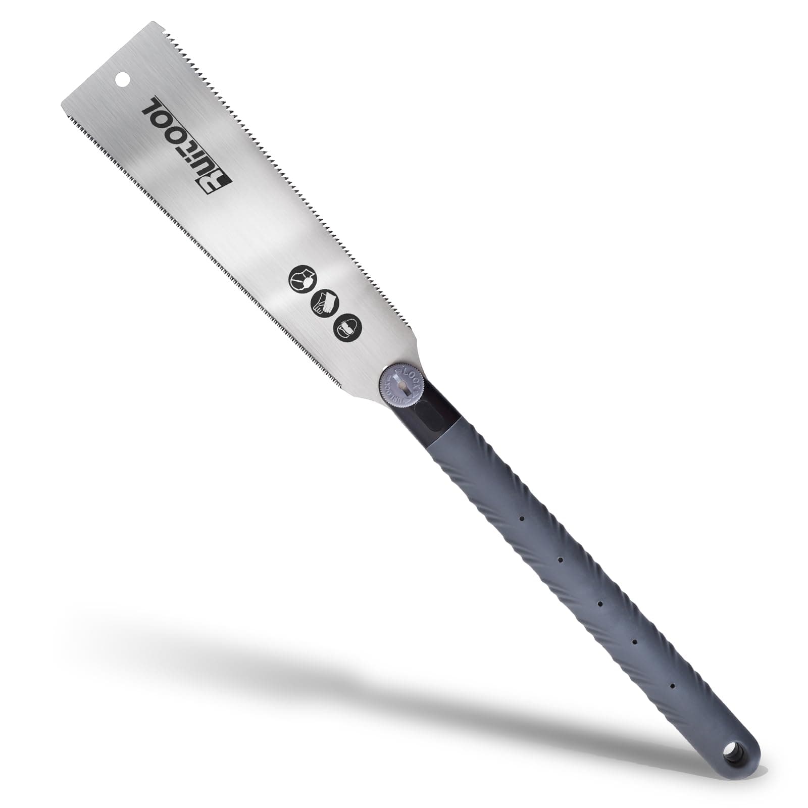 Japanese Pull Saw 10 Inch Double Edge Sided Hand Saw Ryoba SK5 Flexible Blade 10&18TPI Flush Cut Non-slip Plastic Handle Wood Saw for Woodworking Tools