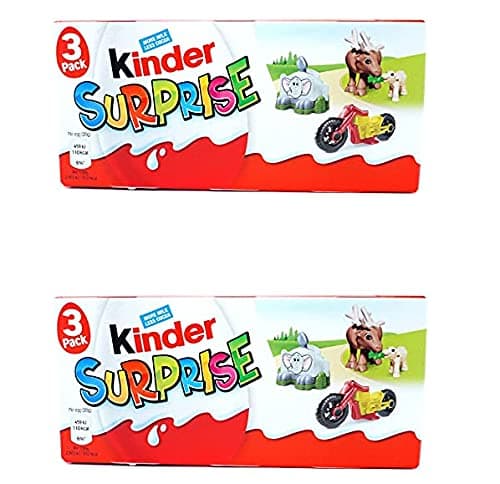 Surprise 3 Eggs and Toys Inside (Imported) Pack of 2, 60 gram Each, chocolate