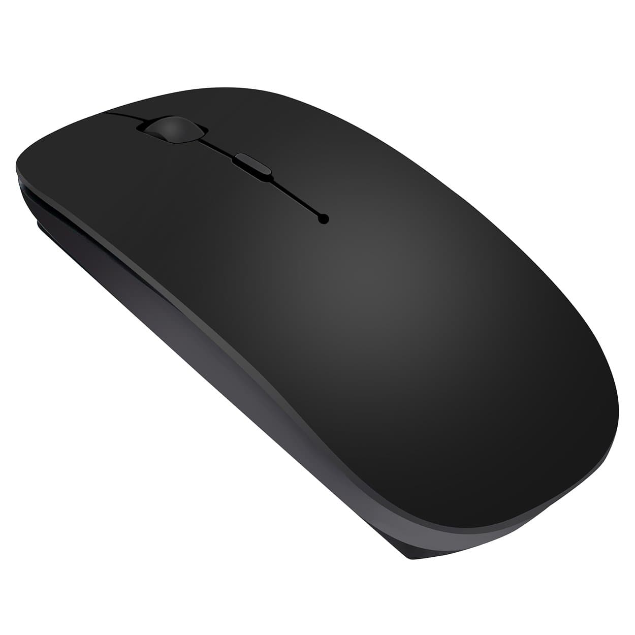 Ultrathin Mute Button wireless Bluetooth Mouse For Win OS，MAC OS and Android 4.0 OS UP – Black