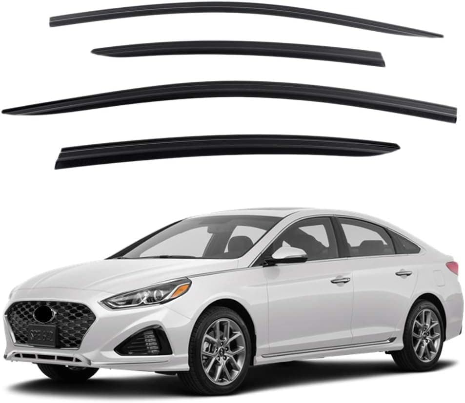 Safe Smoke Window Visor Sun Rain Vent Guard 4 Pcs Set for 2015-2018 Sonata Out Channel Visor