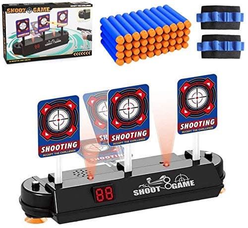 Coltum Digital Target for Nerf, Auto Reset Electric Shooting Target, Electric Target, Toy Gun Electric Scoring Target Target, Digital Targets with Bright Sound Effect