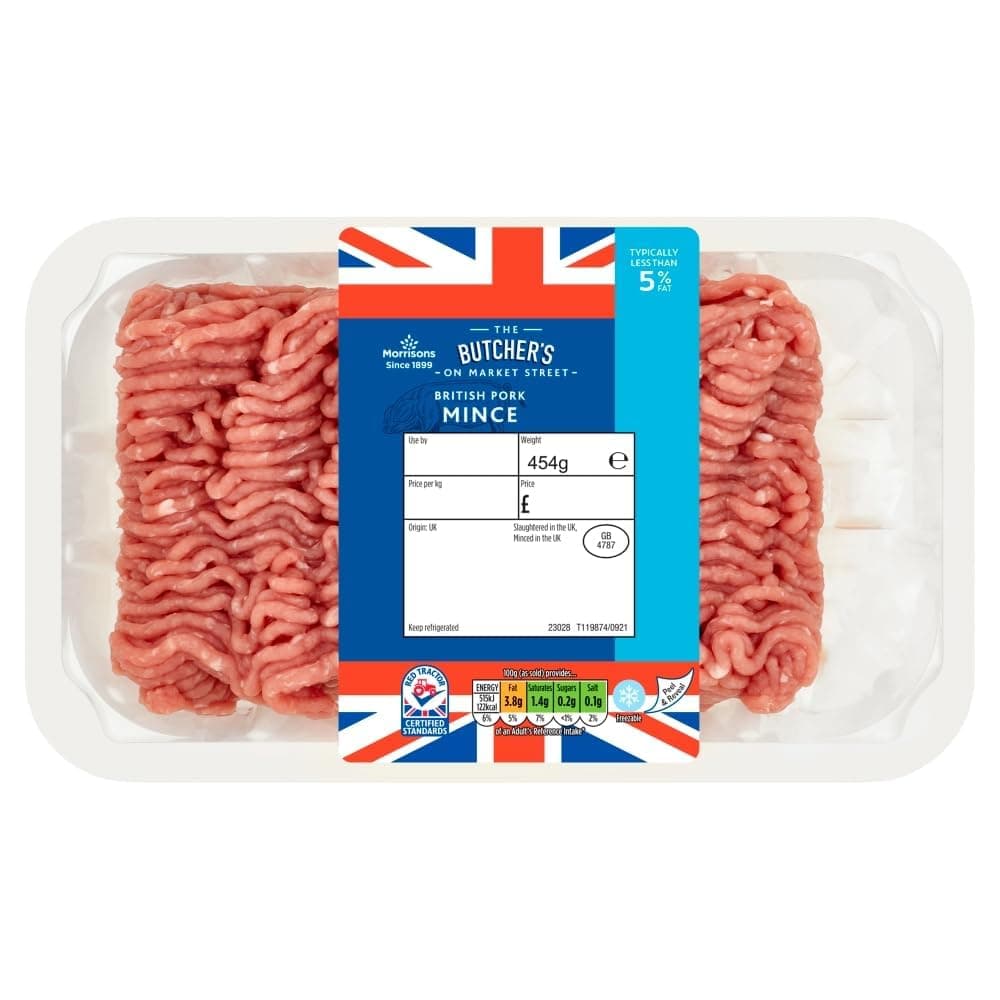 Morrisons British Minced Pork 5% Fat 454g
