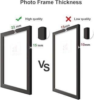 Art Street Wall Photo Frame Set for Living Room (Black, 4x6 Inches)- Set of 10