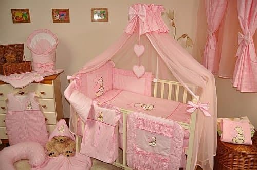 MDSS Stunning Baby Cot/Cot Bed Canopy Drape/Big 485cm - Pink - With Free Standing Holder