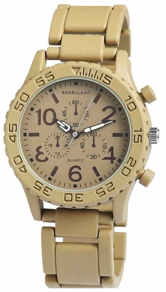 Excellanc Unisex Black Soft Touch Chronolook