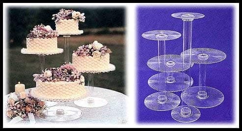 4 Tier Wedding Cake Cupcake Stand (Style R401)