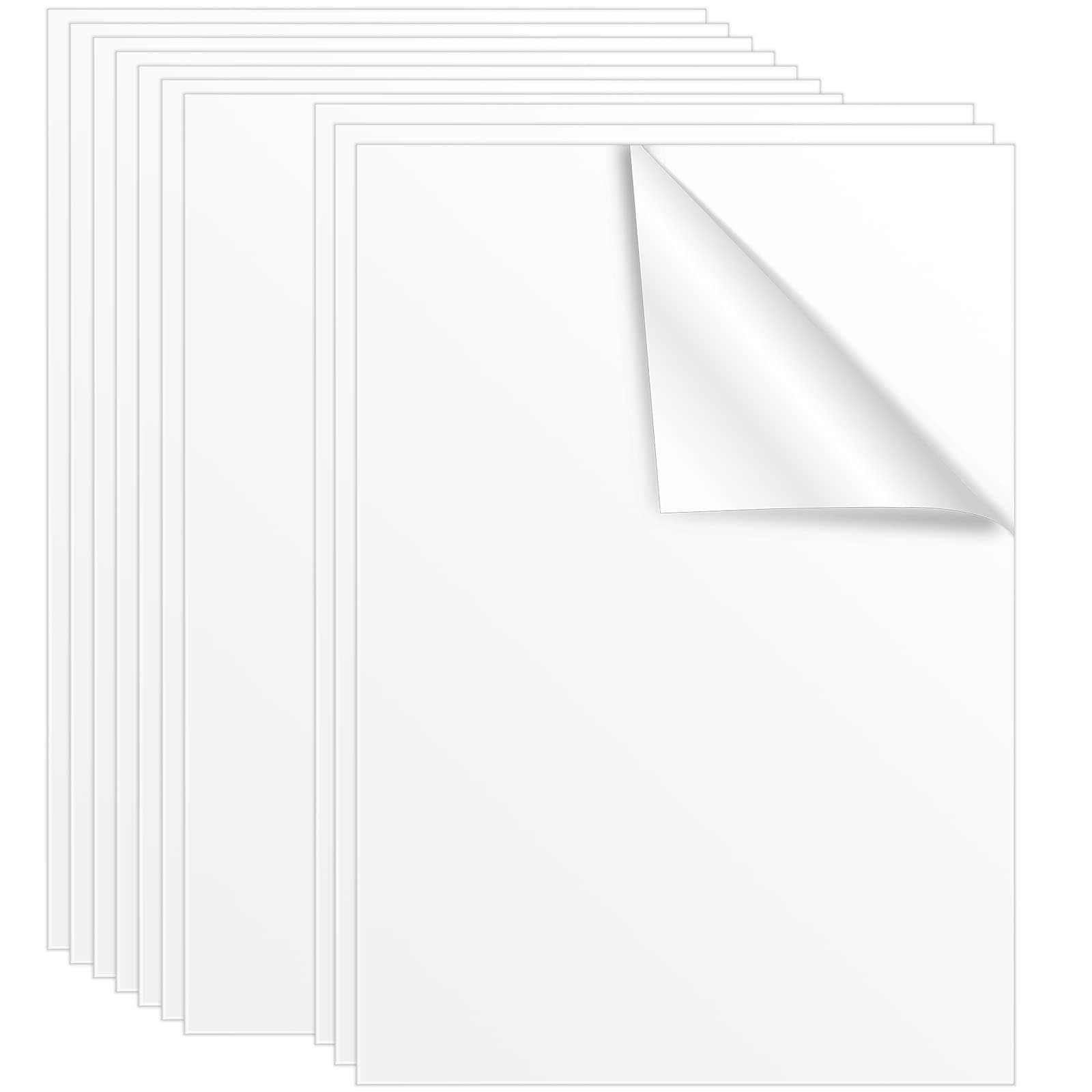 Oopsu 50 Sheets Matte White Waterproof Decal Paper Premium Printable Vinyl Sticker Paper for Inkjet Printer