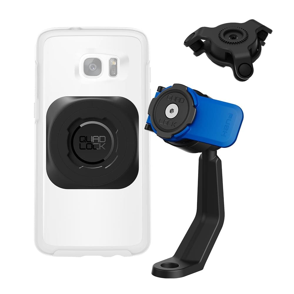 Quad Lock Motorcycle Mirror Stem Phone Mount Kit with Vibration Dampener and MAG Universal Adaptor