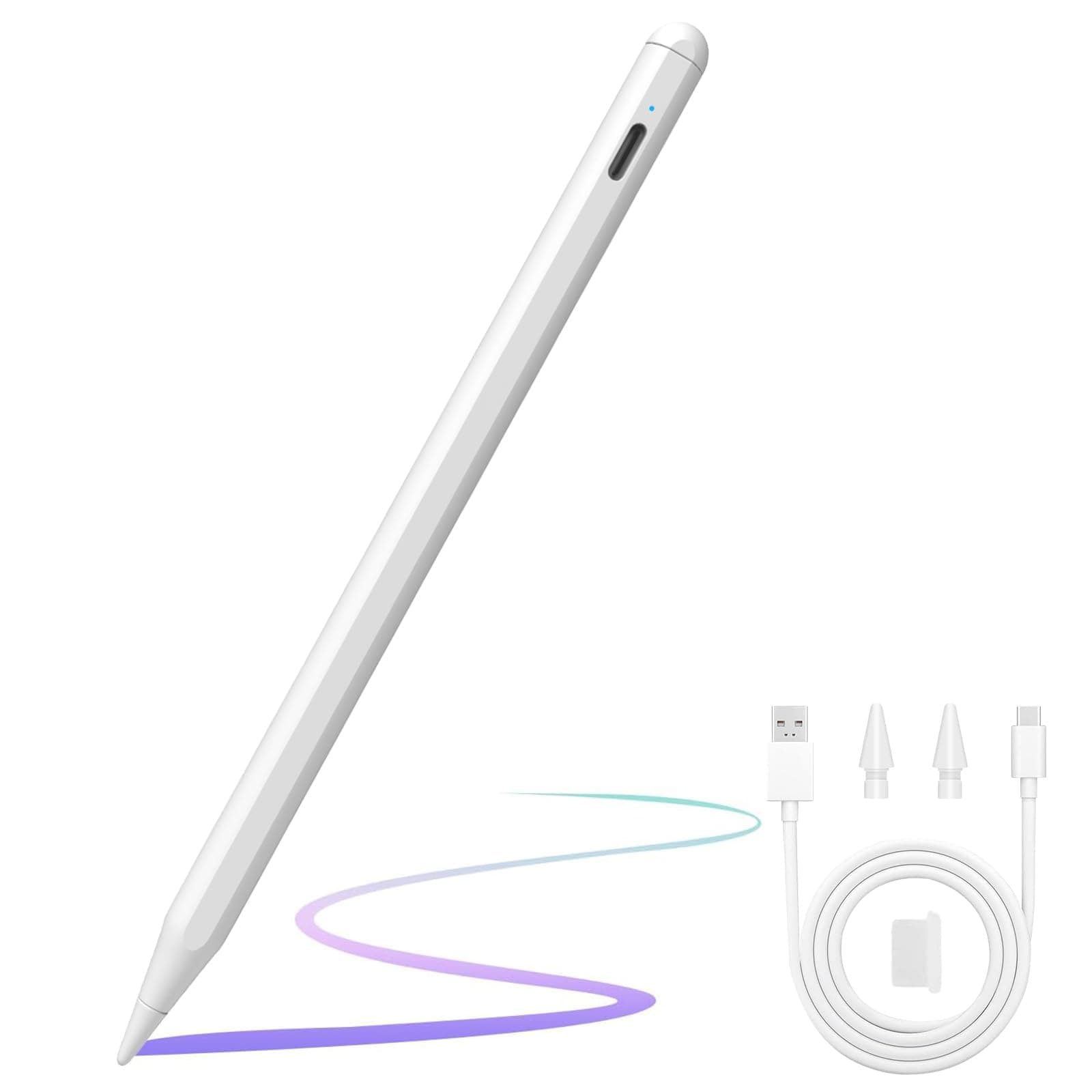 Stylus Pencil for iPad 10th & 9th Generation, Active Pen with Palm Rejection Compatible with 2018-2023 Apple iPad 10/9/8/7/6th Gen/iPad Pro 12.9 &11 inches/iPad Pro 6/5/4th Gen/iPad Air 5/4/3 Gen