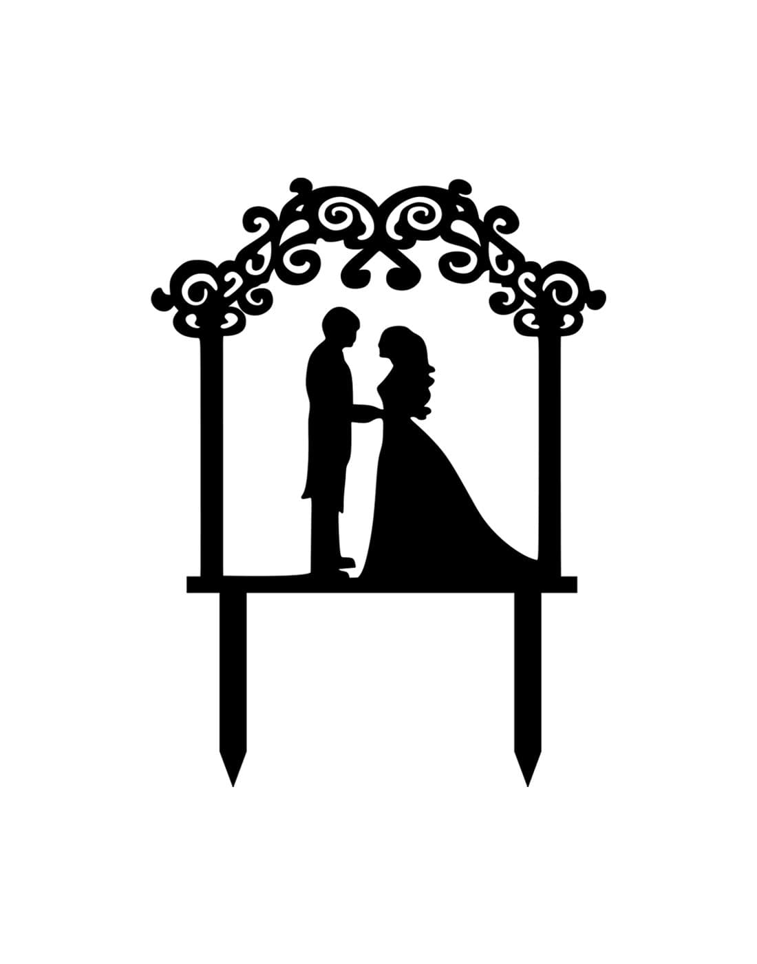 Omkraft Black Acrylic Cake Topper