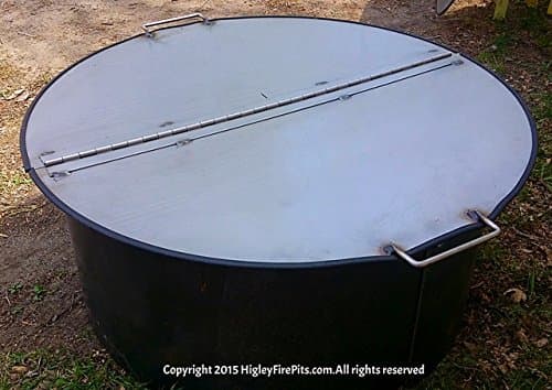 36"Round Folding Stainless Steel Camp Fire Pit Cover
