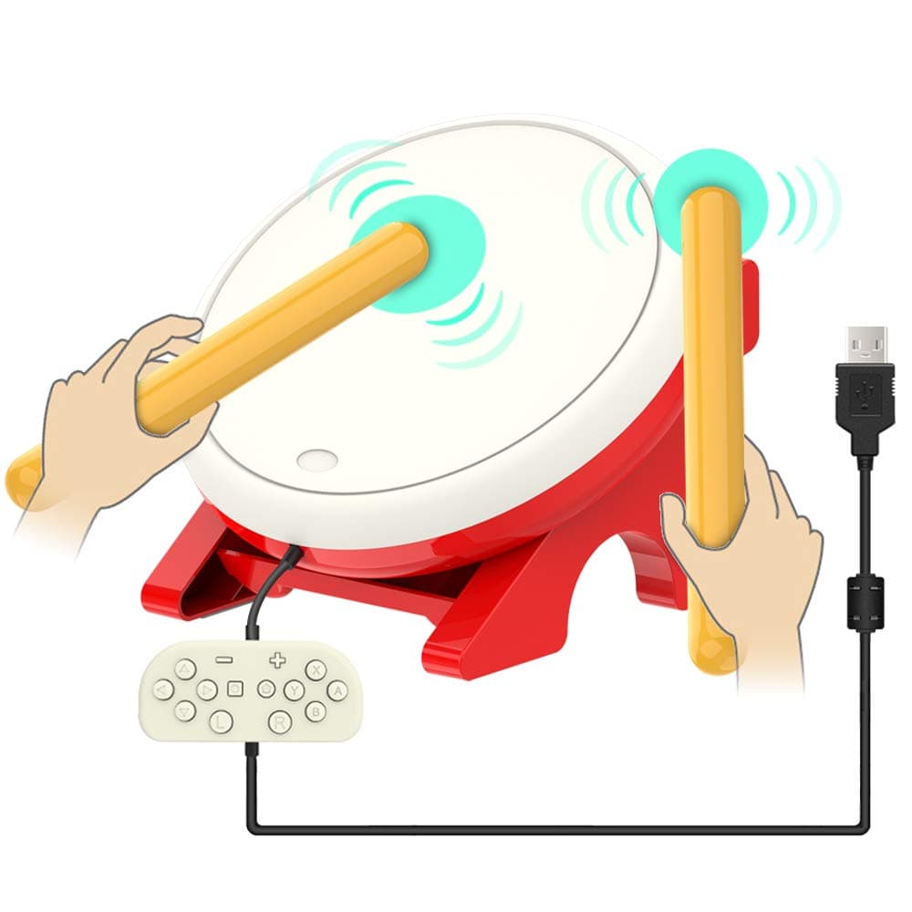 Video Game Controller for Nintendo Switch - Drum Master Controller Set for Switch, Drumstick Controller Console Gaming Accessories for N-Switch Version