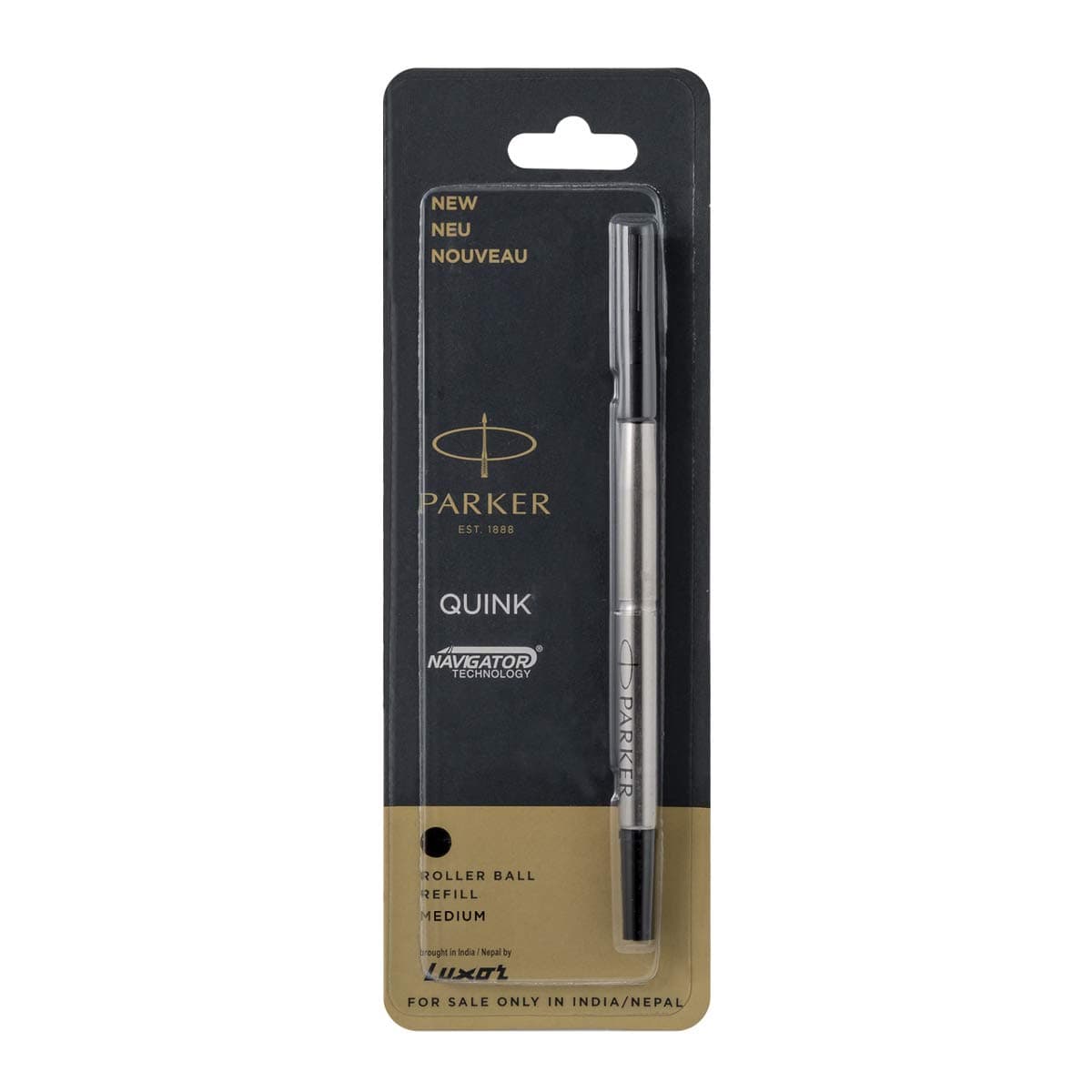 Parker Quink Roller Ball Pen Refill, Black