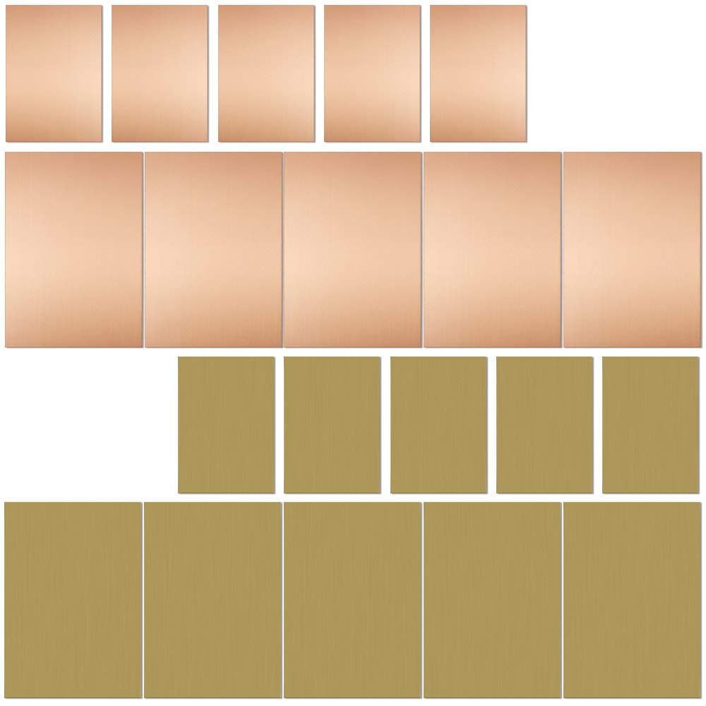 BUZIFU 20 PCS PCB Copper Clad，DIY Double Side Laminate PCB Circuit Board and Single Side Universal Copper Clad PCB Fiber for Industrial, Solder, Maintenance etc. (2 Sizes)