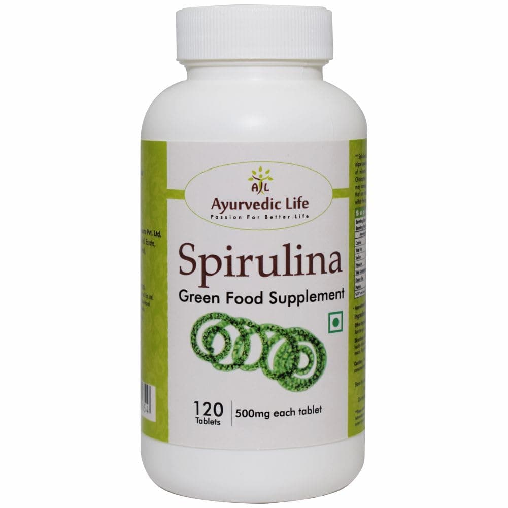 Spirulina Tablets 500mg Tablets, Green, 120 count