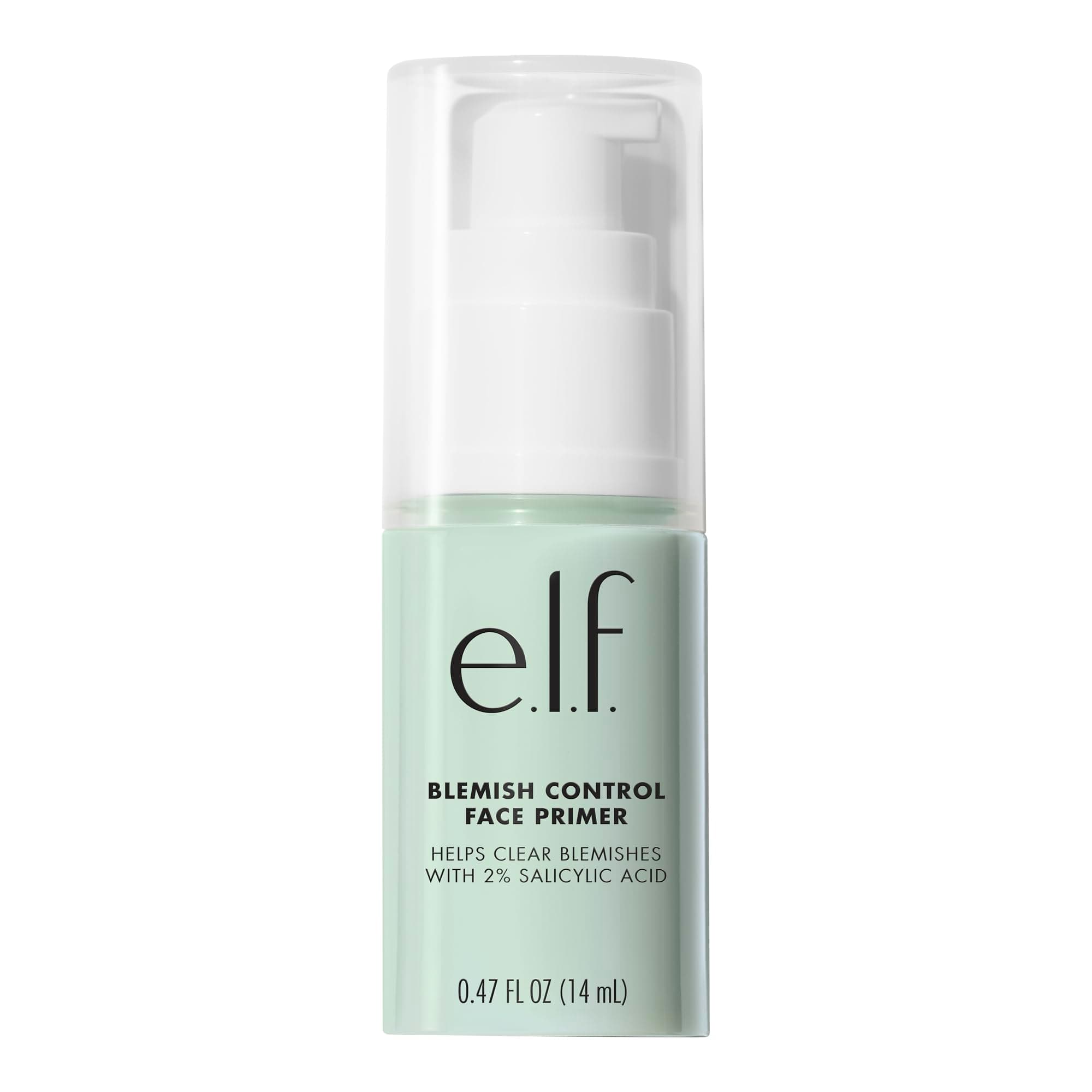 e.l.f. Blemish Control Face Primer, Small, Long Lasting, Skin Perfecting, Controls Breakouts and Blemishes, Matte Finish, Infused with Salicylic Acid, Vitamin E & Tea Tree 14ml