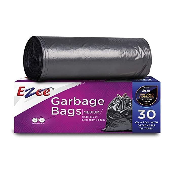 Ezee Live Life Ezee Way Garbage Bags for Dustbin/Trash Bag|30 count|Medium 19 X 21 Inches