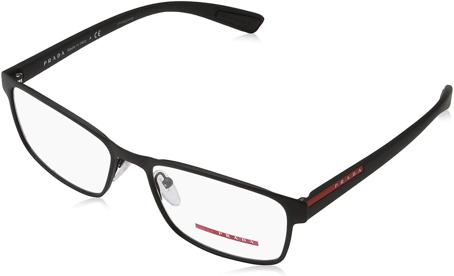 Prada PS50GV Eyeglass Frames DG01O1-55 - Black Rubber