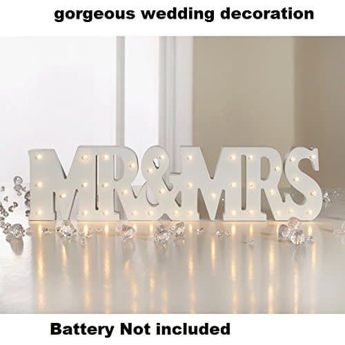 Ideal for weddings or engagements Mr & Mrs LED Light Up Words - Great Gift Idea
