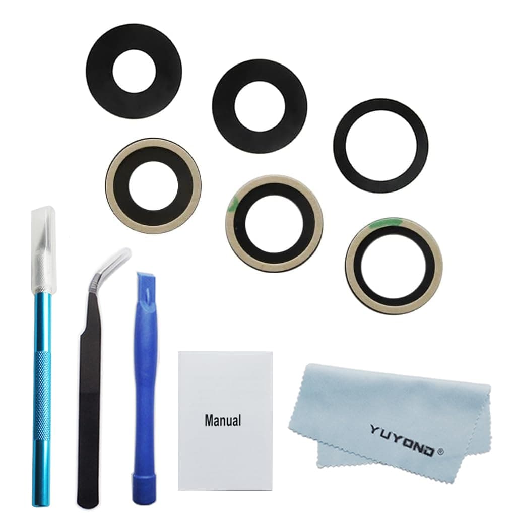 3pcs OEM Original Back Rear Camera Glass Lens Replacement for iPhone 12 Pro Max 6.7 Inch Adhesive Preinstalled with Installation Manual and Repair Tools Kit (for 12 Pro Max)