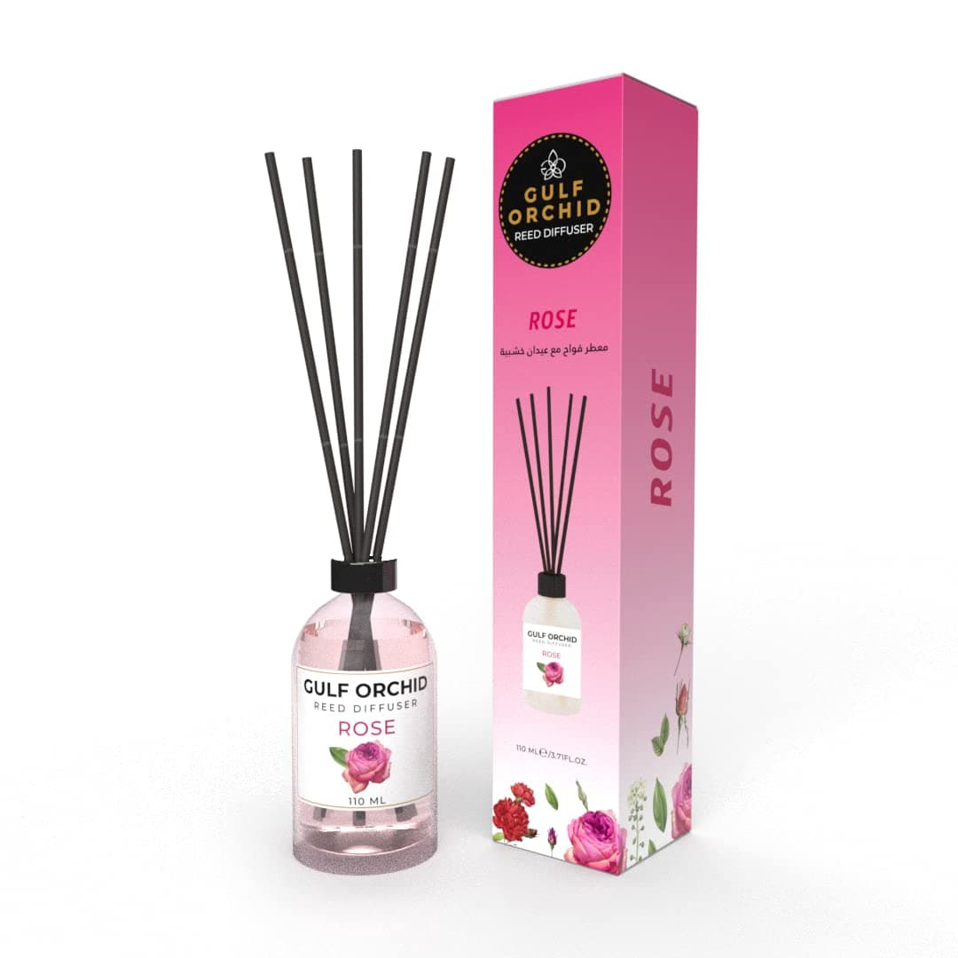New Reed Diffuser - Reed Diffuser Home Fragrance - Perfect for Home & Office - 110 ml (Rose)