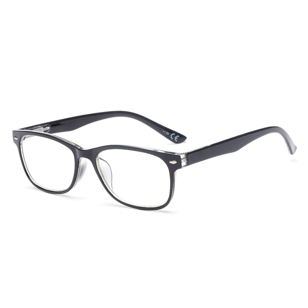 Suertree 1 PC Anti-Blue Computer Reading Glasses, Blue Light Filter Eye Glasses, Blocking UV Computer Glasses, Visual Aided Glasses, Female Male Reading Glasses Black 3.5 BM161