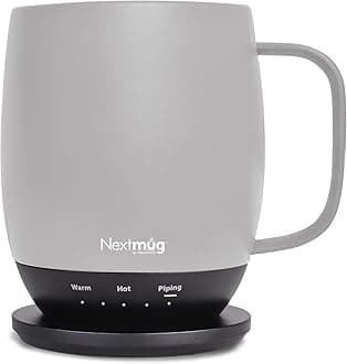Nextmug by Nextboom - Temperature-Controlled, Self-Heating Coffee Mug (Almond 14 oz.)