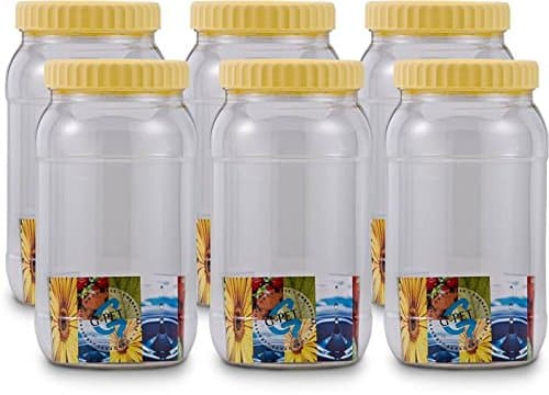 Plastic Jar Set, 6-Pieces, Transparent